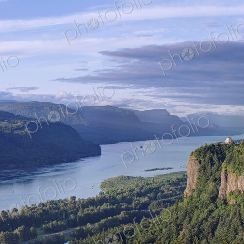 Columbia River Gorge, Vista House, a historic house and museum at Crown Point, on the… Columbia River Gorge, Vista House, a historic house and museum at Crown Point, on the…