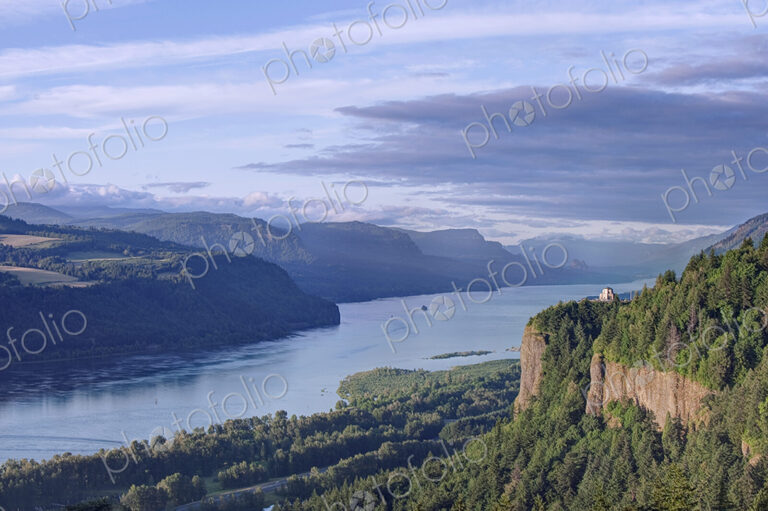 Columbia River Gorge, Vista House, a historic house and museum at Crown Point, on the…