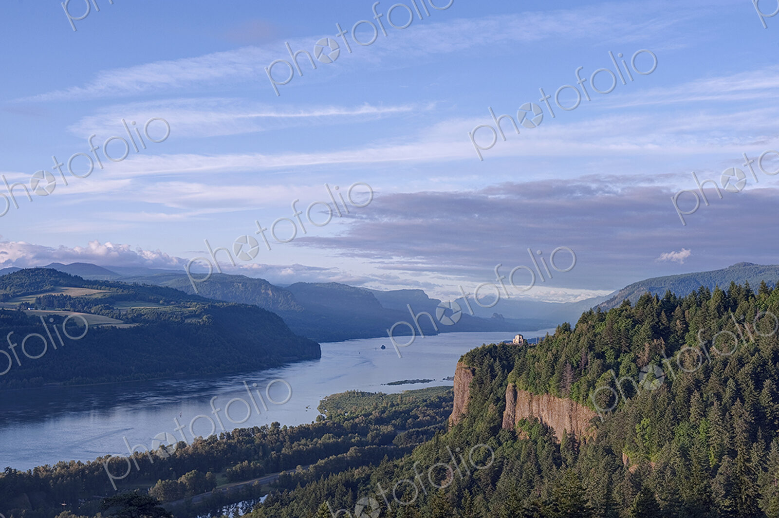 Columbia River Gorge, Vista House, a historic house and museum at Crown Point, on the…