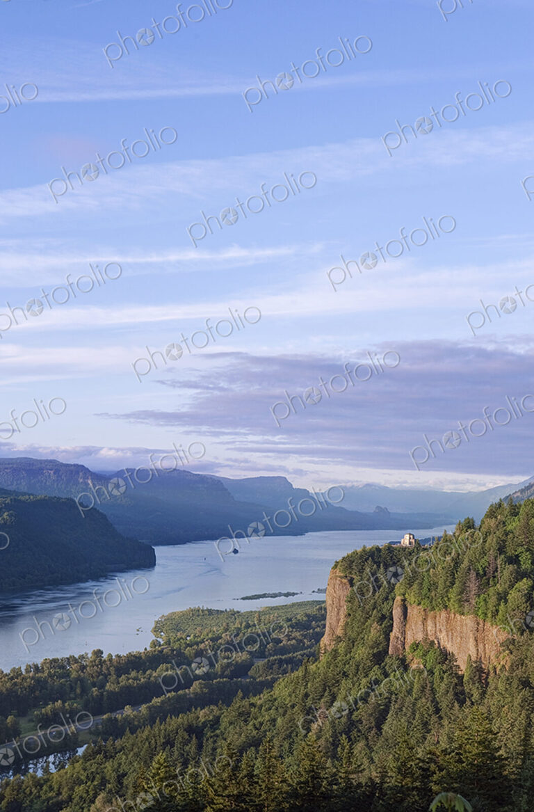 Columbia River Gorge, Vista House, a historic house and museum at Crown Point, on the…