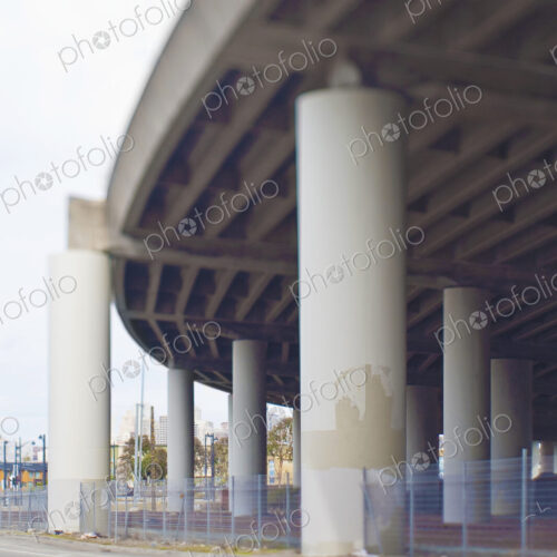Columns Supporting Freeway Overpass Columns Supporting Freeway Overpass
