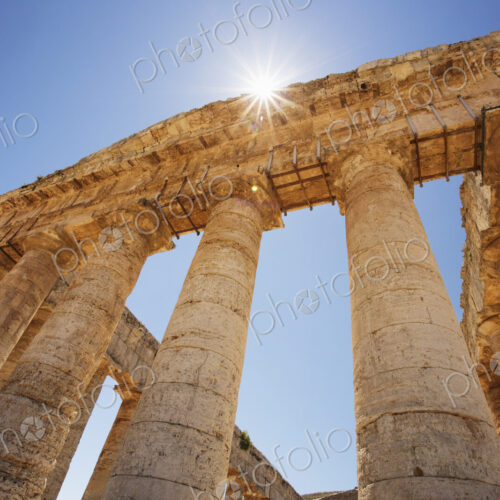 Columns of the Temple of Segesta in Sicily.