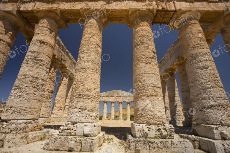 Columns of the Temple of Segesta in Sicily.