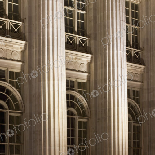 Columns on a Courthouse Building