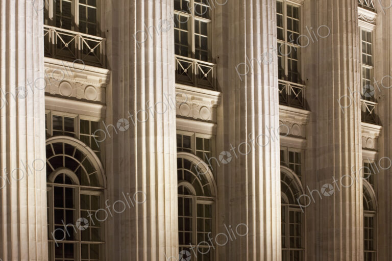 Columns on a Courthouse Building
