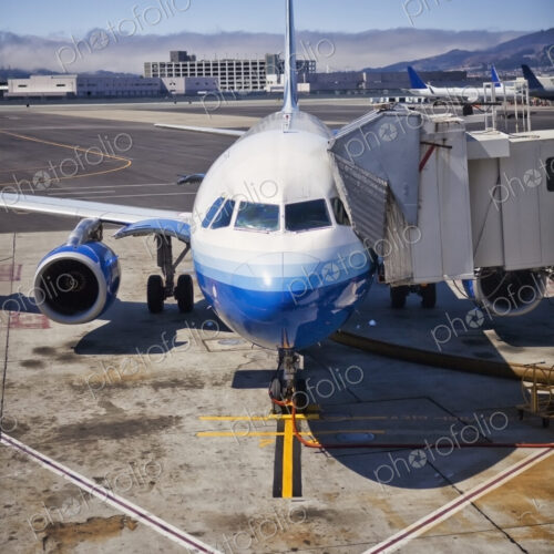 Commercial Airliner at Airport Commercial Airliner at Airport
