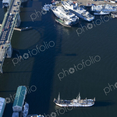 Commercial Boats Near Ballard Bridge Commercial Boats Near Ballard Bridge