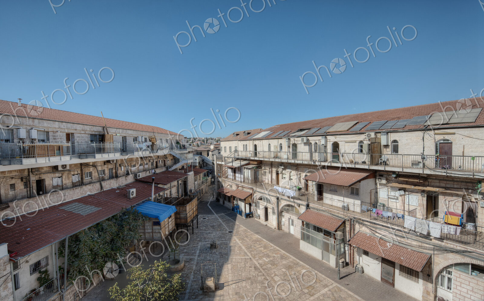 Communal Courtyard In Mid-eastern Apartment Complex