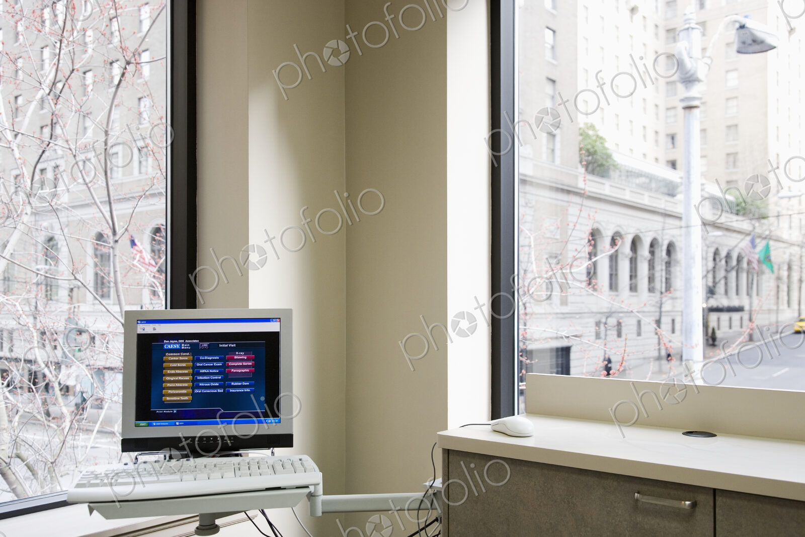 Computer Screen and Keyboard