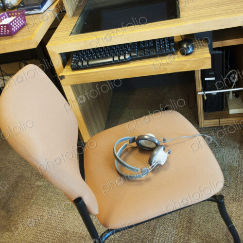 Computer Workstation With Headphones Computer Workstation With Headphones