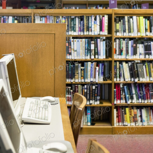 Computer Workstations in Library Computer Workstations in Library