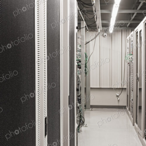 Computer server cabinets.