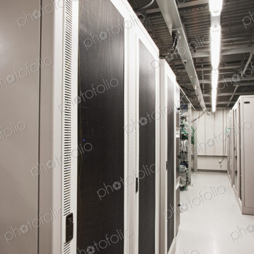 Computer servers in server room