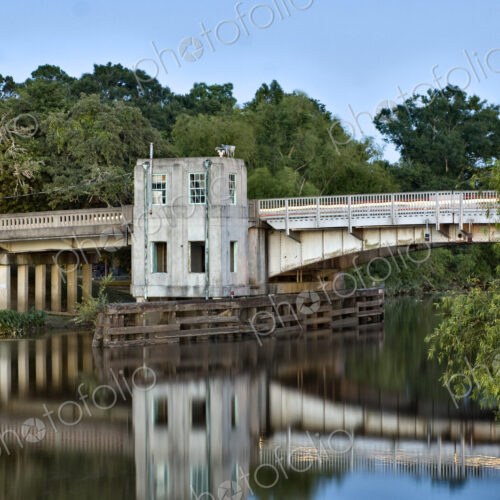 Concrete Bridge Over a River Concrete Bridge Over a River