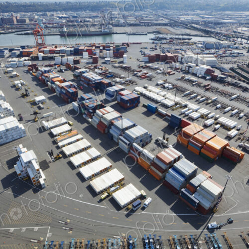 Containers At Port Staging Area Containers At Port Staging Area