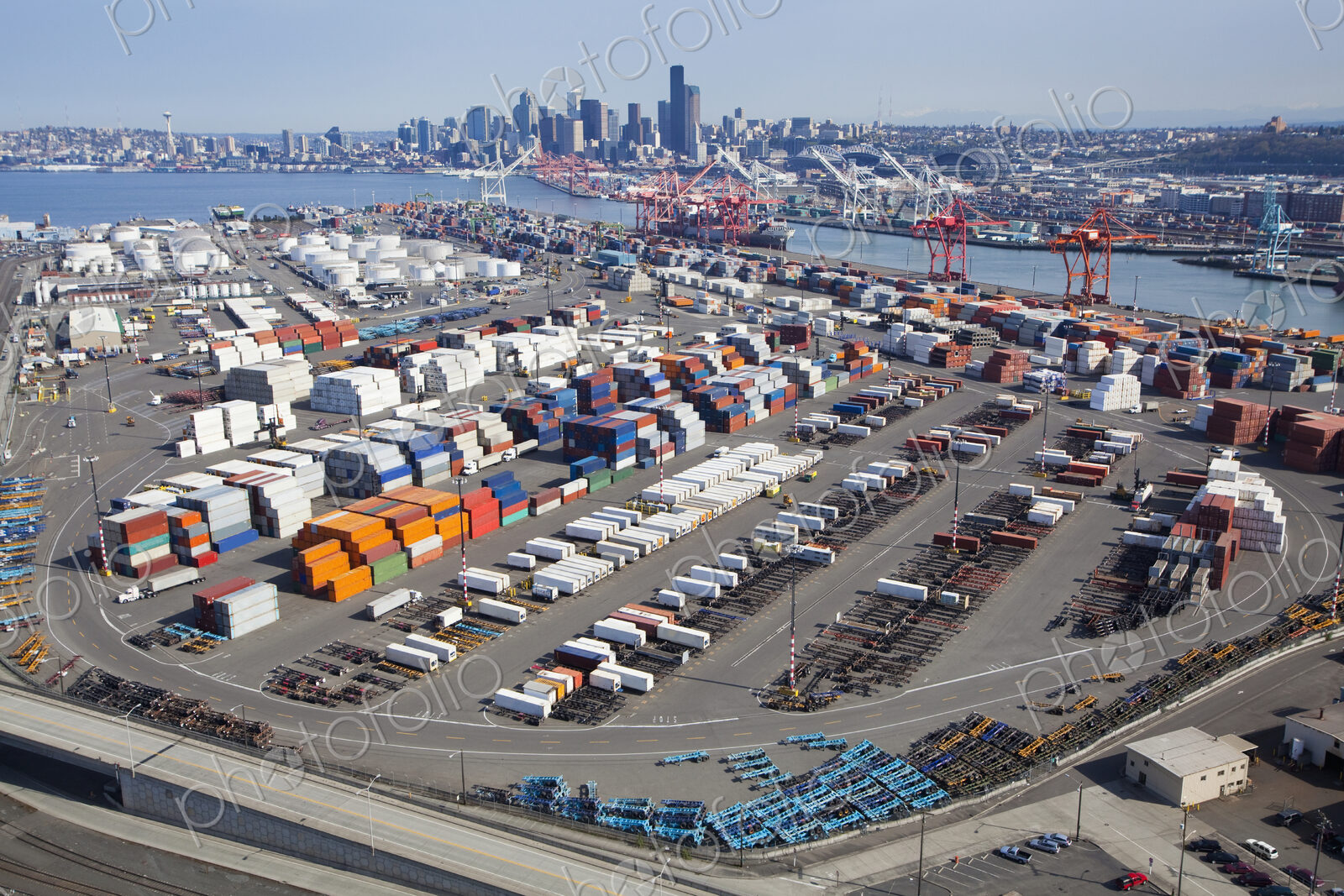 Containers at the Port of Seattle