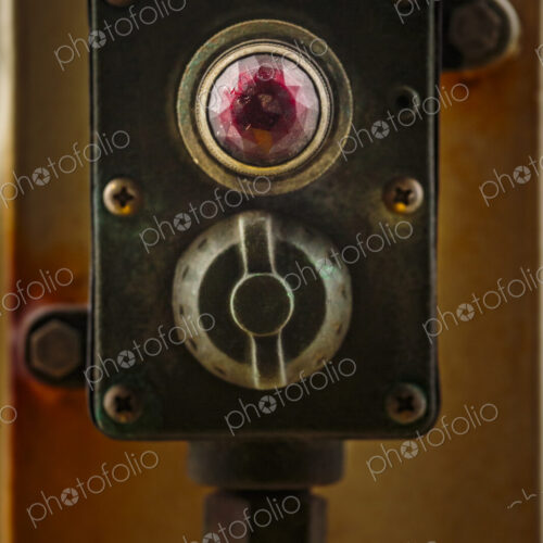 Controller, a light and a movable dial on a metal box on the Walla Walla Ferry,… Controller, a light and a movable dial on a metal box on the Walla Walla Ferry,…