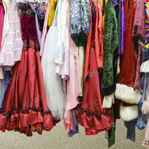 Costumes on a Rack