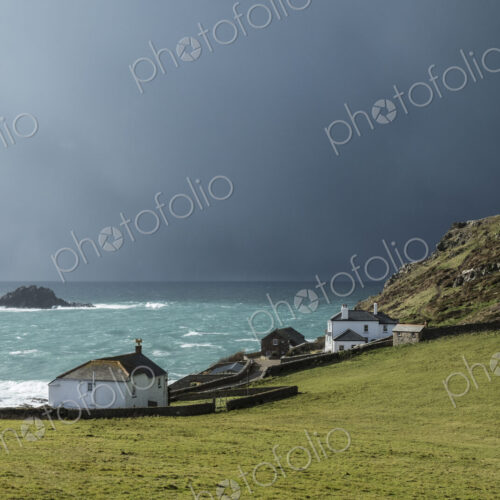 Cot Valley, St Just, West Cornwall coastline. View of cottages overlooking the coast… Cot Valley, St Just, West Cornwall coastline. View of cottages overlooking the coast…