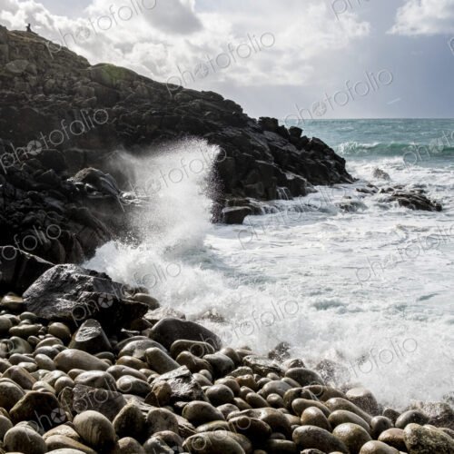 Cot Valley and coastline at Porth Nanven Cove on the West Cornwall coast. Waves… Cot Valley and coastline at Porth Nanven Cove on the West Cornwall coast. Waves…