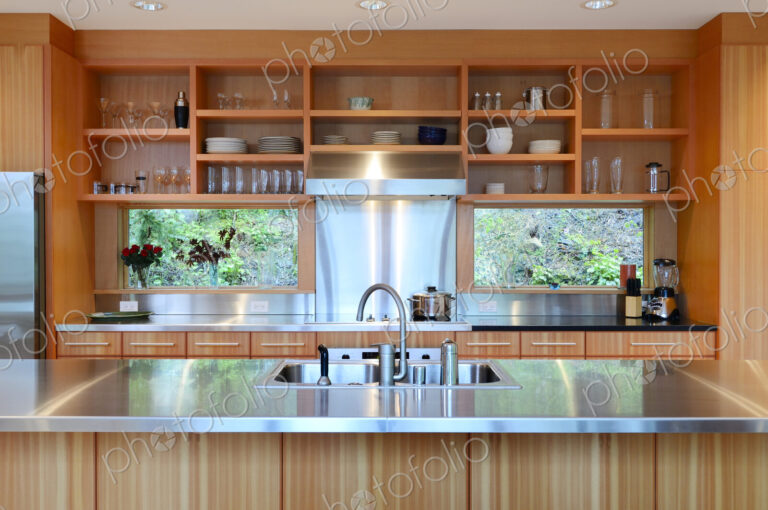 Counter tops and sink in kitchen