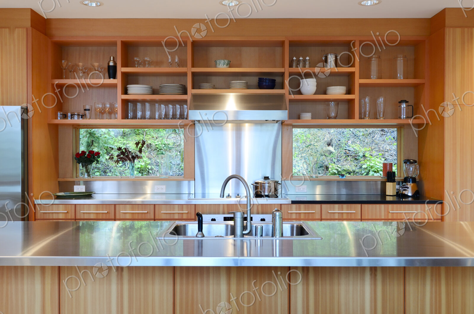 Counter tops and sink in kitchen