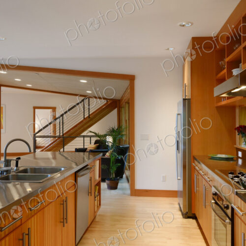 Counter tops, stove and sink in kitchen Counter tops, stove and sink in kitchen