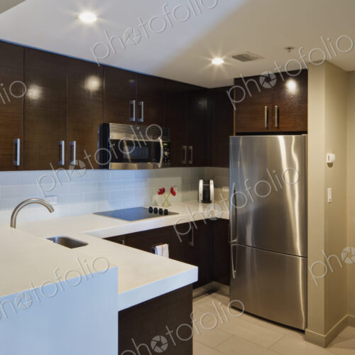 Counters and cabinets in modern kitchen Counters and cabinets in modern kitchen