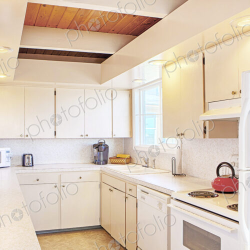 Countertop and cabinets in modern kitchen