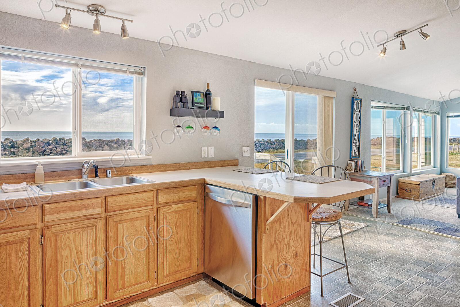 Countertop in modern kitchen