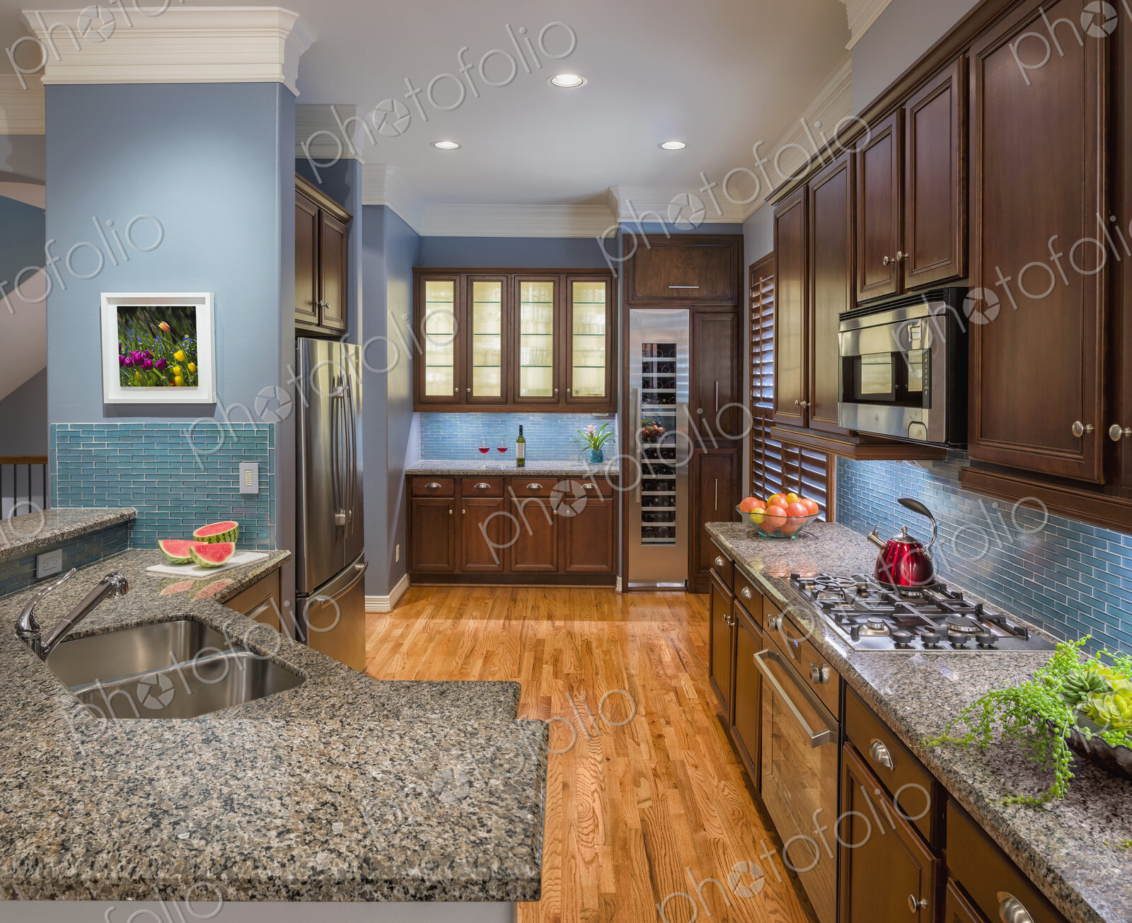 Countertops in modern kitchen