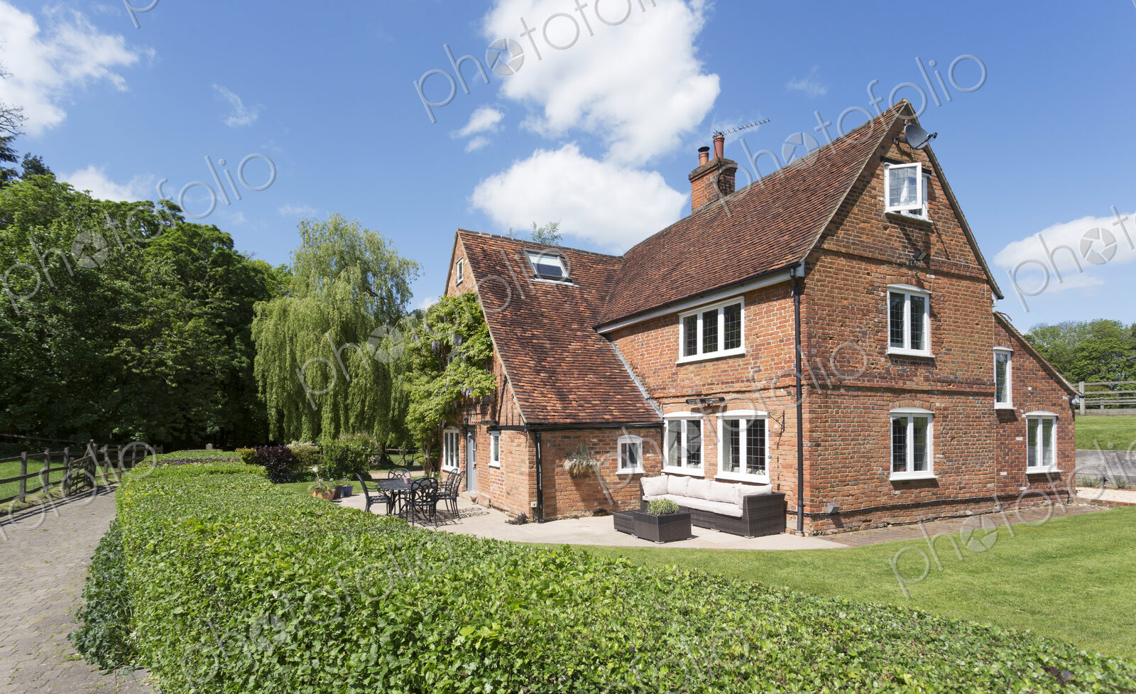 Country house and backyard