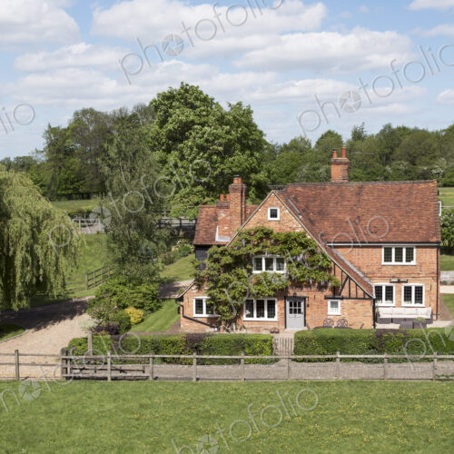 Country house and rural fields Country house and rural fields