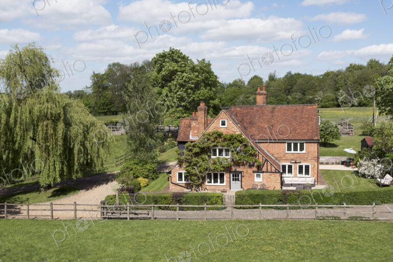 Country house and rural fields