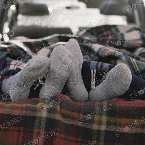 Couple sleeping in the back of their car. Couple sleeping in the back of their car.