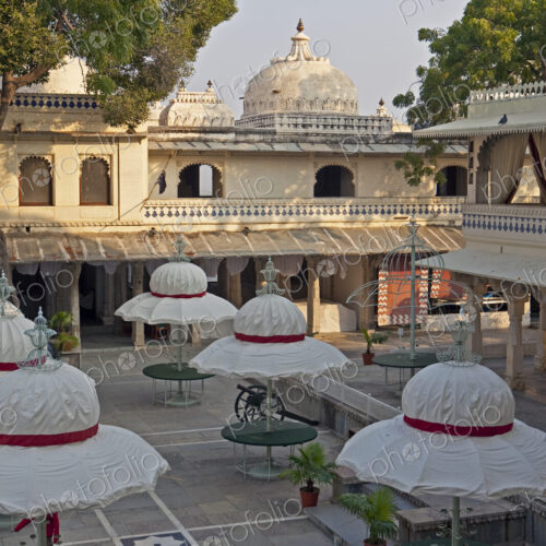 Courtyard Tables in the Jag Mandir Palace