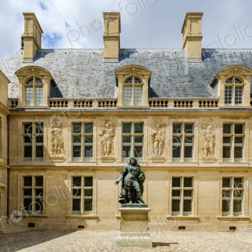 Courtyard of the Carnavalet Museum in Paris.