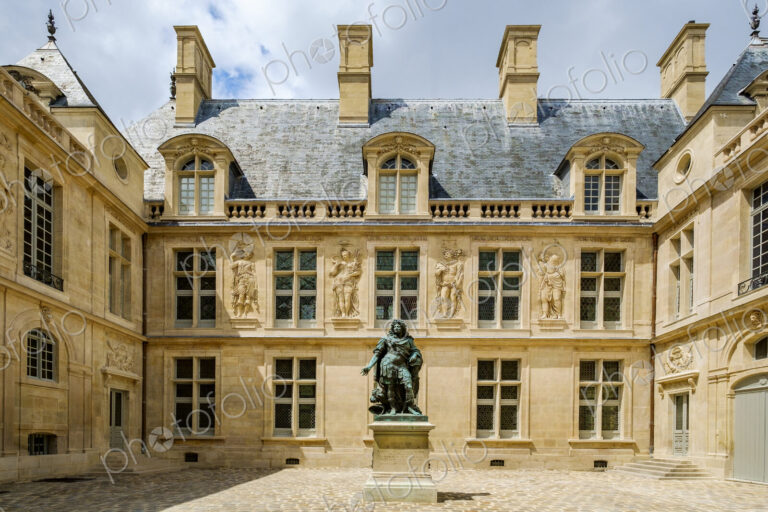 Courtyard of the Carnavalet Museum in Paris.