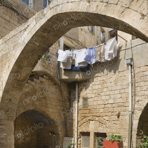 Courtyard with Drying Laundry