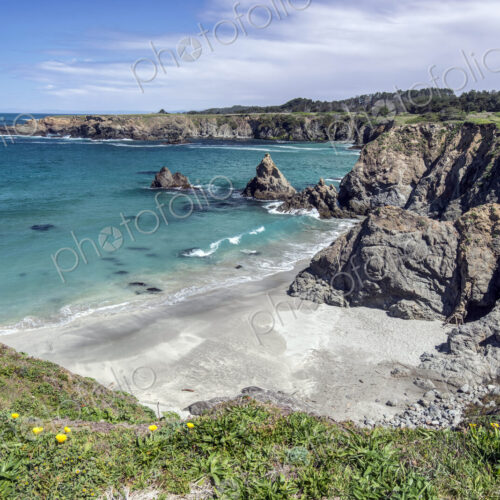 Cove on the Pacific Ocean.