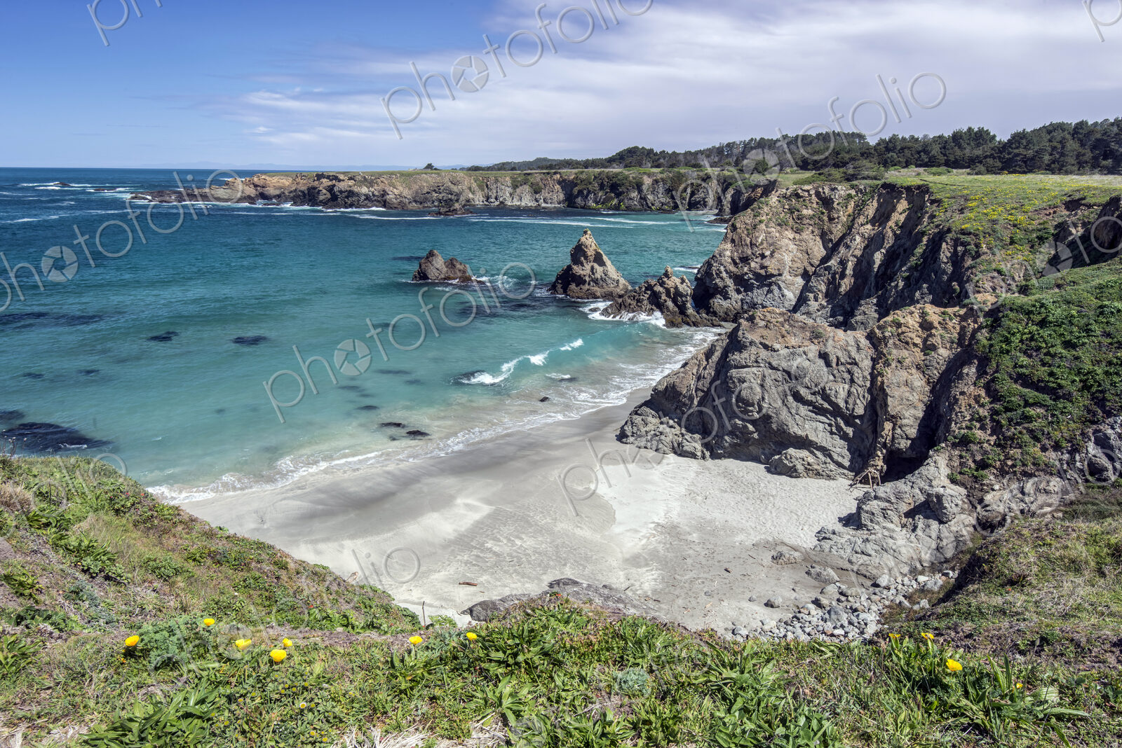 Cove on the Pacific Ocean.