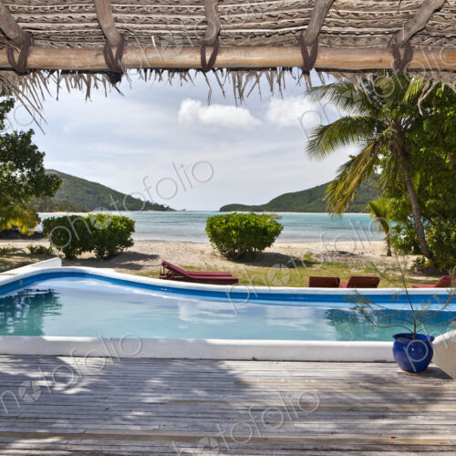 Covered Deck And Soaking Pool