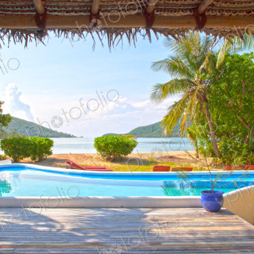 Covered Deck And Soaking Pool