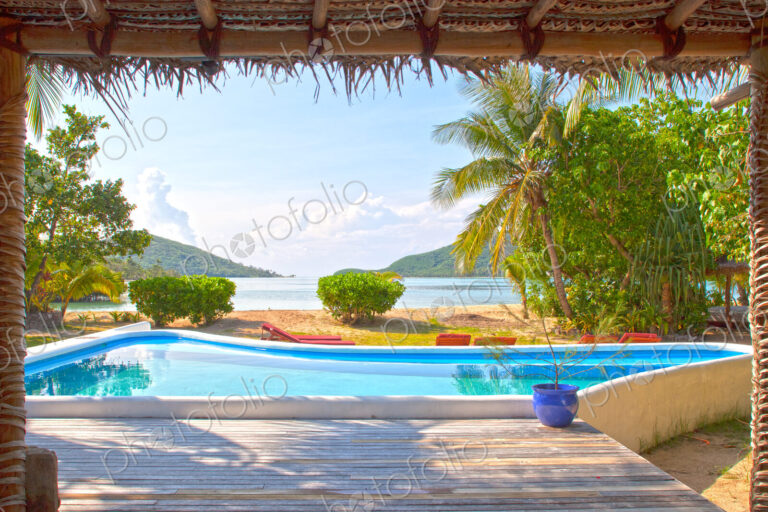 Covered Deck And Soaking Pool