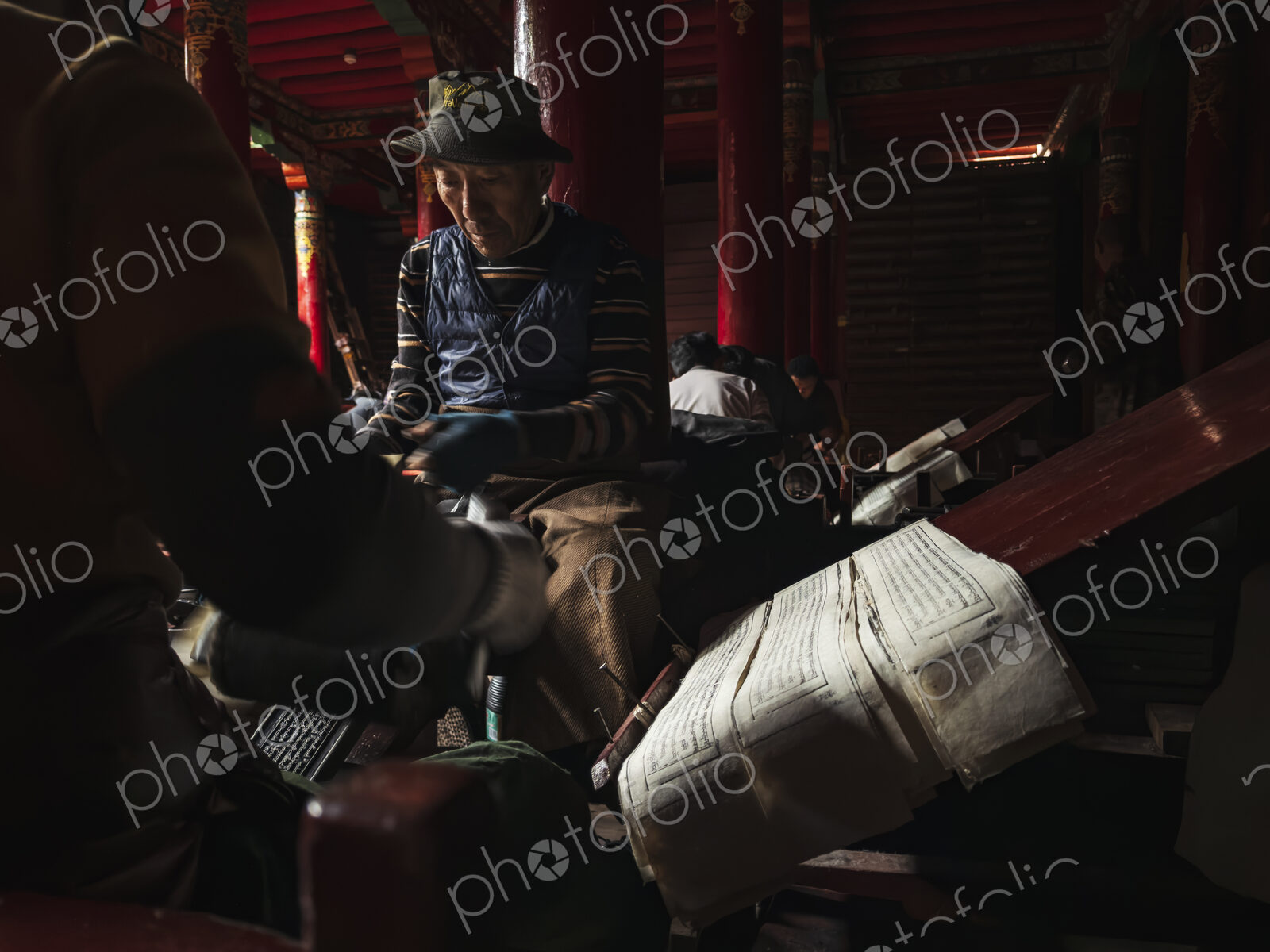 Craftsmen Printing Tibetan Scripts, Dege Printing Monastery, Dege, Sichuan Province,…