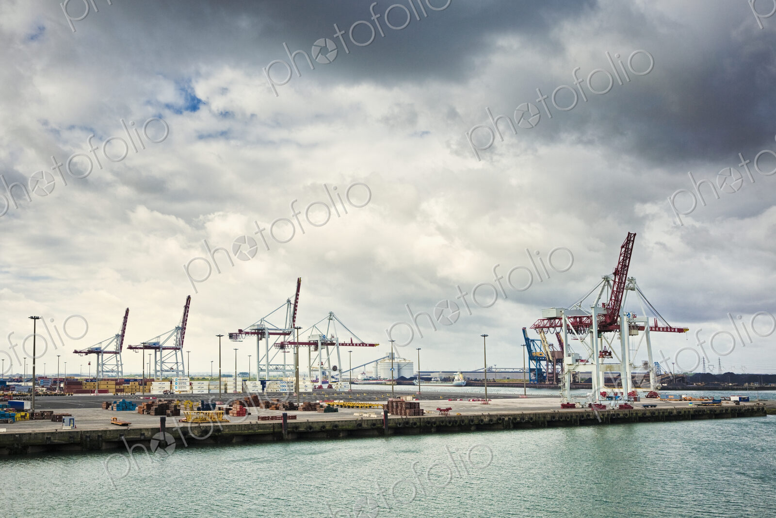 Cranes at Seaport, Dunkirk, France, Europe