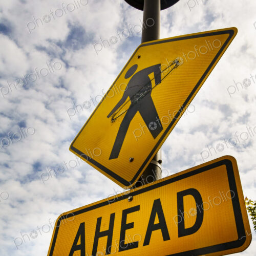 Crosswalk sign with hoola hoop drawn around figure, Spokane, WA USA Crosswalk sign with hoola hoop drawn around figure, Spokane, WA USA