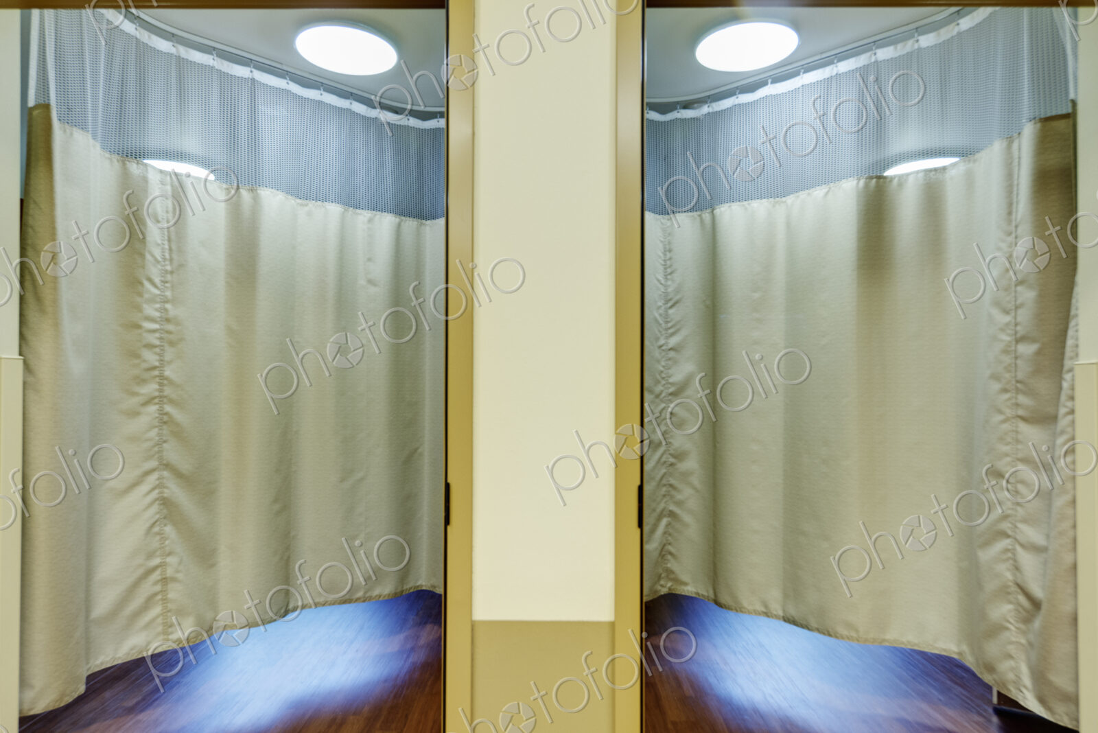 Curtains in patient rooms in assisted living facility
