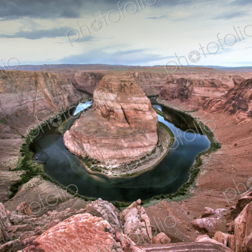 Curving river in desert Curving river in desert