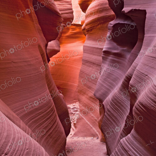 Curving rock walls in Antelope Canyon, Page, Arizona, United States